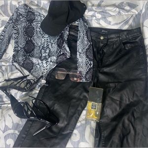 NastyGal Faux Leather Pants